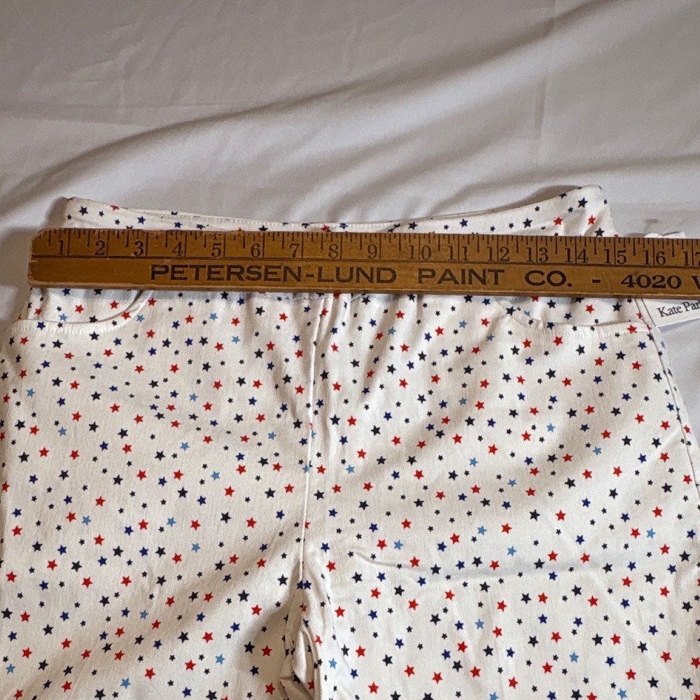 Kate Park Womens Star Print Shorts Red White Blue Patriotic Americana Size M NEW - Picture 4 of 6